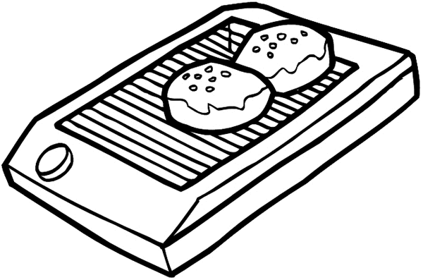 Sweet rolls on warming tray vinyl sticker. Customize on line. Household Appliances Kitchen 052-0139